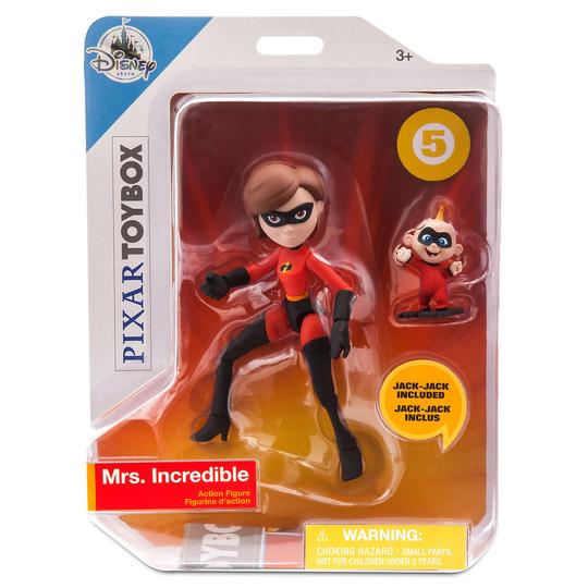 Disney Store Mrs. Incredible and Jack-Jack Action Figure Set PIXAR Toybox