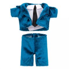 Disney nuiMOs Outfit – Blue Velvet Suit with White Shirt and Black Tie