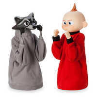 Jack-Jack and Raccoon Boxing Puppet Set with sound effects and phrases